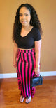 My Stripe Skirt (Fuschia/Black)
