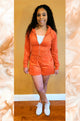 Terry Zip Hoodie Short Set