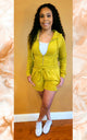 Terry Zip Hoodie Short Set