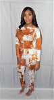 Tie Dye Print Jumpsuit w/pockets